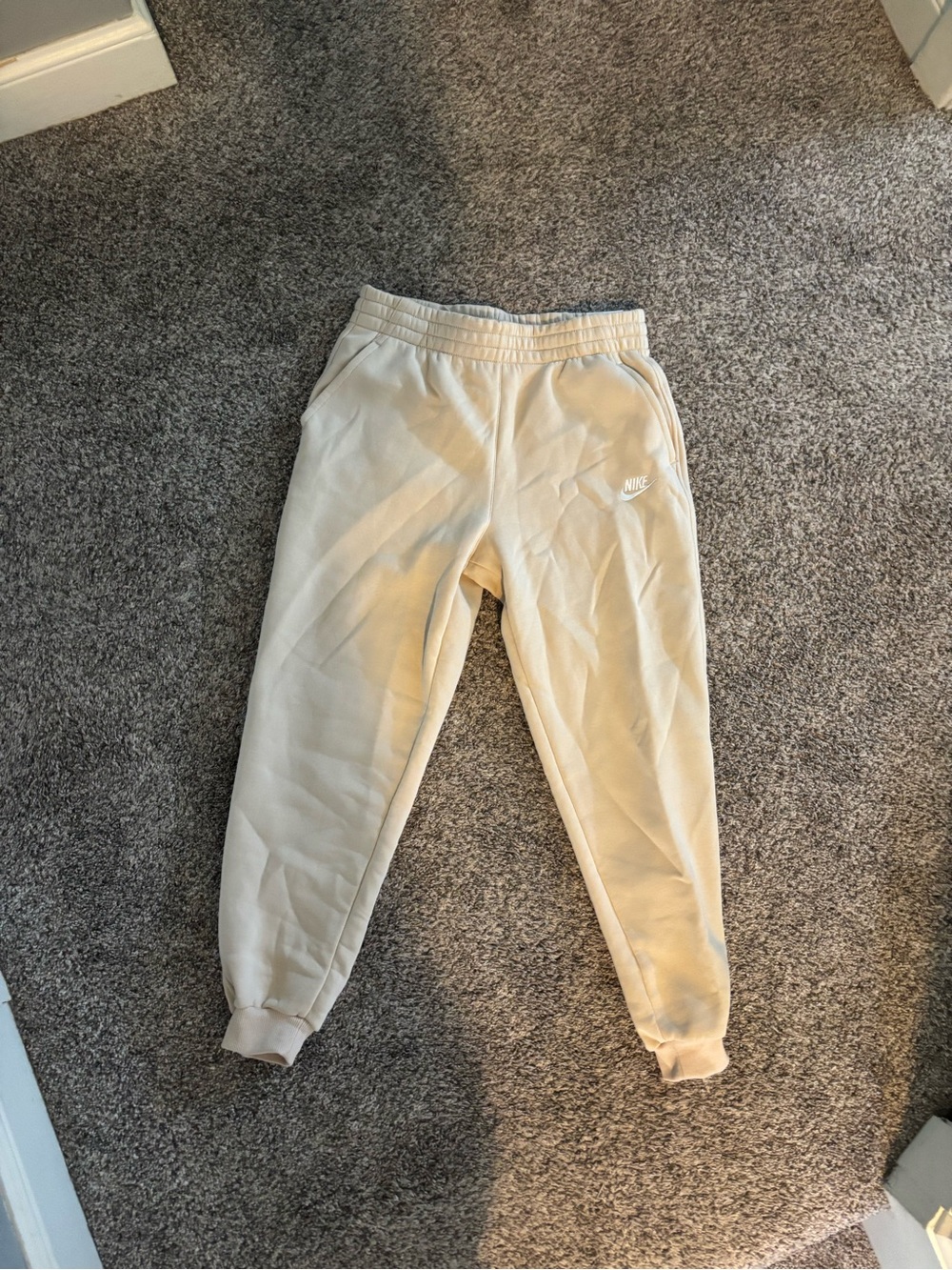 Nike Kids Beige Fleece Joggers